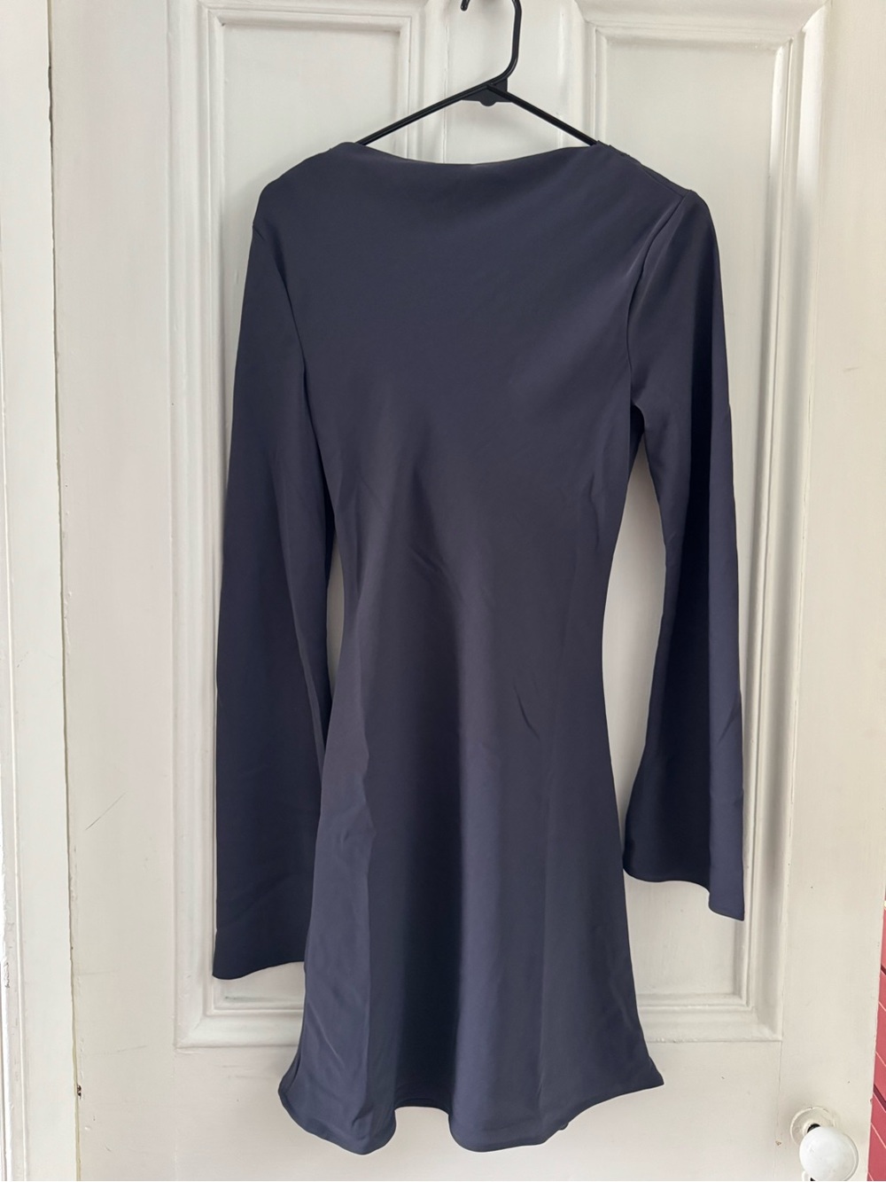 H&M Cowl-Back Dress in Slate Blue